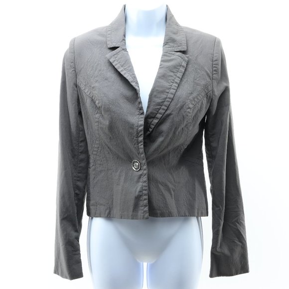 L.A.M.B. Wool Silk Blazer Jacket Women's Size 4 Gray - Picture 1 of 16